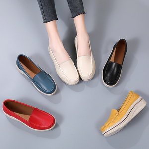 Large Size 2024 New Single Boat Shoes Size 35-44 <strong>Flat</strong> Bottom Loafers for Women - Product Image 6