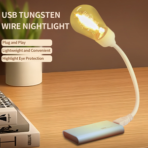 Nueva <span class=keywords><strong>mini</strong></span> bombilla USB, carga directa USB, luz de tungsteno, luz de lectura nocturna de trabajo amarilla cálida, luz LED DE TRABAJO - Product Image 2