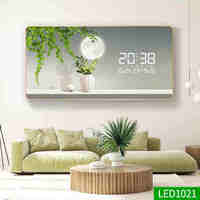 Peinture murale LED Art déco moderne, art mural lumineux en porcelaine de cristal, personnalisable, décoratif