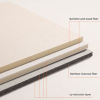 Panneau mural en fibre de bois de bambou sans formaldéhyde, grain de bois extrudé en PVC pour l'intérieur des villas, des hôtels et des chambres