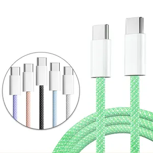 Pd 60W 20W USB C Để C Nhanh Chóng Sạc Cáp Dữ Liệu Nylon Bện Loại C Sạc Cáp Cho iPhone 15 Android Điện Thoại Di Động