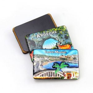 Aimants de réfrigérateur personnalisés en bois avec feuille métallisée, design créatif, pour entreprises, Croatie - Product Image 4