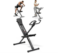 Appareil de cardio-training compact 2-en-1 pliable : Stepper et Space Walker pour la maison, avec résistance haute intensité