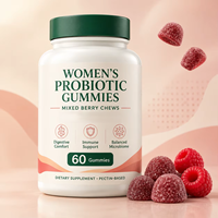Gummies probiotiques pour femmes favorisant l'équilibre de la microbiote vaginale, pour la santé féminine, 60 unités, ODM/OEM, HALAL