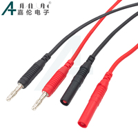 JIALUN Double Ended 4mm Banana Plug Male to Male Safety Test Jumper Cable for Electrical Testing