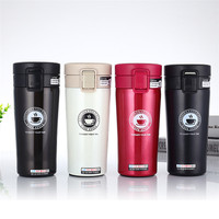 Tasse réutilisable de 380ml avec couvercle Tasse à café isolée en acier inoxydable pour boissons chaudes et froides Bouteille de voyage idéale avec infuseur à thé
