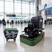 Ponceuse autoportée pour sols secs et humides, meuleuse à béton avec moteur 15KW 380V/220V, machine de ponçage double fonction