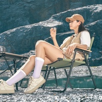 Ensemble de chaises pliantes en aluminium pour l'extérieur - Style Glamping, table de pique-nique portable, tabouret de pêche et chaise de plage pour le camping