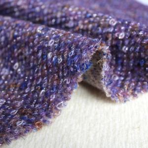 2025 kış yeni ceket kumaş toptan en iyi fiyat mor yumuşak rahat balık pulu Shinning simli yün tüvit kumaş - Product Image 2