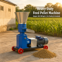Machine à granulés d'aliments pour animaux de ferme robuste 200-500 kg/h, granulateur pour bétail et volailles, diesel, essence, électrique