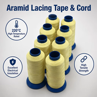 Cordon de lacetage personnalisé en Aramide, Corde de liaison Nomex Kevlar AR-220 3KV Classe H 220C Ignifuge pour l'isolation des transformateurs de moteurs