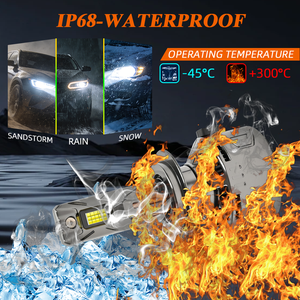 ไฟหน้า LED X39 240วัตต์ความสว่างสูงไม่มีจุดด่างดำกว้างขึ้นและให้แสงสว่างมากขึ้น6500K มองเห็นกลางคืนได้ชัดเจน <span class=keywords><strong>H1</strong></span> H4 H7 - Product Image 3