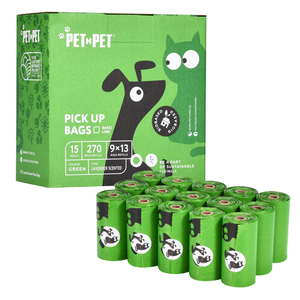 Evcil hayvanlar için özel baskılı çevre dostu biyobozunur Compostable köpek kaka torbası tek kullanımlık plastik atık bertaraf çantası - Product Image 1