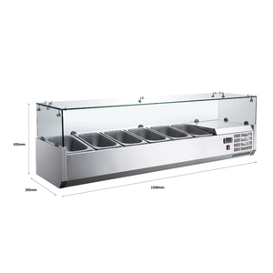 NE-1101 Réfrigérateur de cuisine commercial à porte unique <span class=keywords><strong>Table</strong></span> de préparation de sandwichs et de salades en acier inoxydable refroidie par air avec dosseret - Product Image 5