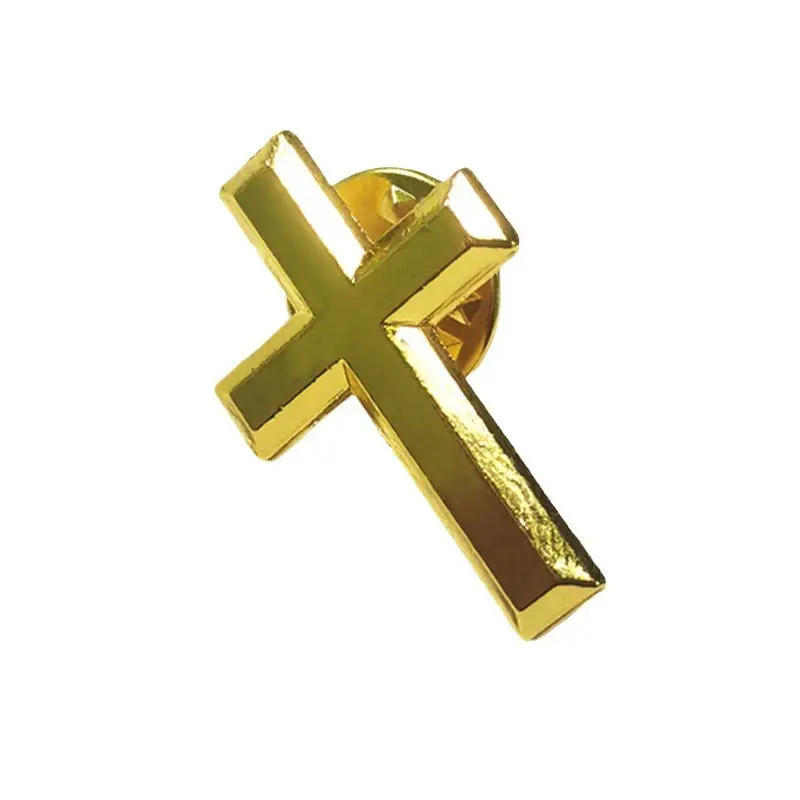 Cross shape brooch metal badge clothing decoration badge hat badge accessories alloy jewelry copper buckle medal pin souvenir