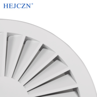 Diffuseur d'air rond tourbillonnant pour plafond, grille de ventilation verticale à lamelles, couvercle de diffuseur d'air conditionné