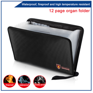 Bán buôn 12 Pocket mở rộng <span class=keywords><strong>ZIP</strong></span> tập tin thư mục A4 kích thước xách tay Silicone tráng Organizer Pouch xách tay nộp hồ sơ tổ chức - Product Image 2