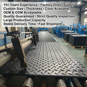 Tapis <span class=keywords><strong>de</strong></span> protection temporaire antidérapant <span class=keywords><strong>en</strong></span> PEHD extrudé sur mesure pour équipements lourds, couvre-herbe et surfaces à forte teneur <span class=keywords><strong>en</strong></span> boue - Product Image 3