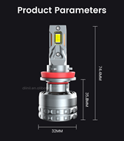 Vente en gros de phares à LED 20000LM H7 H8 H11 H4 9005 9006 H27 881 Lampe de voiture M8 Pro H9