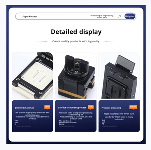 Soquete de Teste Eletrônico Quadrado Preto Não Padrão Personalizado Resistente ao Calor Adaptador de Teste Preciso Rápido e Estável Processamento em Torno - Product Image 1