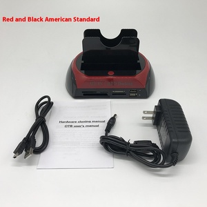 Nhà Máy tốc độ cao USB2.0 Ổ cứng di động hộp 2.5/ 3.5 inch IDE + SATA nhựa Trường hợp với đầu đọc thẻ - Product Image 1