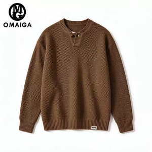 Pull en laine et viscose pour homme OMG Perry Burry Winter 200g, uni, respirant, anti-humidité, tricoté, logo sur le devant - Product Image 1