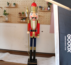 Handmade 1.8M Lớn <span class=keywords><strong>Nutcracker</strong></span> Soldier Vua Con Rối Thanh KTV Giáng Sinh Trang Trí Với Đồ Trang Trí 180Cm Giáng Sinh Bức Tượng & Đồ Chơi - Product Image 6