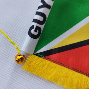 Mini 4 ''x 6'' Banderín estampado satinado América <span class=keywords><strong>Latina</strong></span> Guyana Bandera de coche - Product Image 2