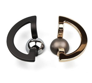 High-end European American Semi-circular Metal Buckle Spiral Drawer Handle for Cabinet &amp; Wardrobe <strong>Gold</strong> Color - Product Image 2