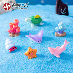 2407 depeng Animal marinho Dolphin Seal Tartaruga marinha Tubarão polvo Resina coral artesanato decoração do tanque de peixes - Product Image 4