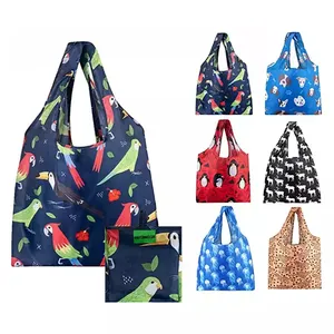 Eco-friendly Reusable Foldable Nylon Bag Polyester Folding Shopping Bag