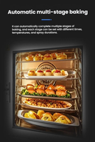 Four à convection électrique 60L/120L, 5 plateaux de cuisson, 30-300 ° C, Combo Vapeur et Cuisson, Cuisson automatique multi-étapes