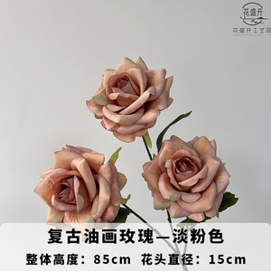 Artificial Roses <b>Single</b> Branch Silk <b>Flower</b> High Simulation Wedding Home Decor Props - Product Image 4