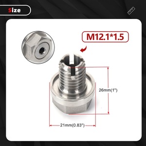 Kit de réparation de bouchon de vidange d'huile en acier inoxydable M18.1x2 avec joints toriques et clé hexagonale pour usage automobile - Product Image 3