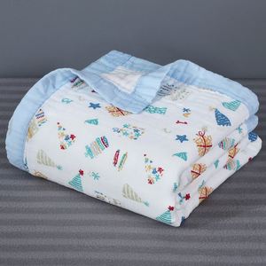 Hot Sale 6 Layer Cotton Muslin <b>Swaddle</b> Custom Printed Organic Baby <b>Blanket</b> Infant <b>Swaddle</b> <b>Blankets</b> - Product Image 3