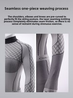 Sous-vêtements de compression thermiques antibactériens à séchage rapide pour femmes, série TERROR Dove, ski freestyle professionnel, hiver