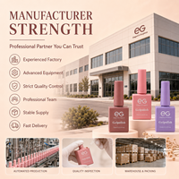 Kit de vernis à ongles en gel UV à base d'eau professionnel EG 15 ml, 60 couleurs, logo personnalisé, marque privée, non toxique, respectueux de l'environnement