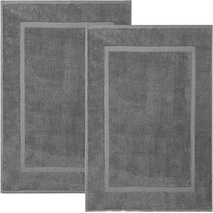 Tapis de bain <span class=keywords><strong>gris</strong></span> 20x32 pouces Serviette grande taille en coton très absorbant pour salle de bain - Product Image 1