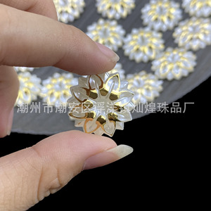 Diy Jewelry Accessories Gold Plated Petals Plastic Resin Wedding Hair <b>Clips</b> - Product Image 2