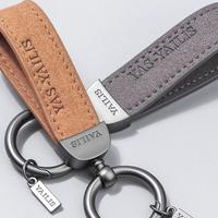 Porte-clés en cuir suédé avec logo personnalisé Mousqueton multifonctionnel Sangles jacquard Sac en tissu Porte-clés extérieur-Min. Commande