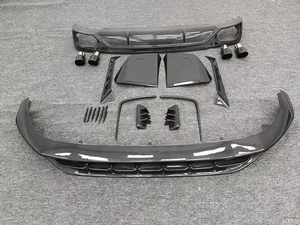 ชุดแต่งรอบคัน PP/CF สำหรับอัพเกรด Audi <span class=keywords><strong>Q8</strong></span> ชุดแต่งสเกิร์ตหน้าพร้อมกรอบไฟตัดหมอก ดิฟฟิวเซอร์หลัง อะไหล่รถยนต์ - Product Image 3