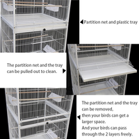 Offre Spéciale grand perroquet cage canari grande volière d'oiseaux en plein air avec roulettes