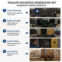 Générateur diesel silencieux 25kva 30kva 40kva 50kva 60kva 100kva 150kva 200kva 250 Kva Cummins Weichai Baudouin Yuchai Genest Prix