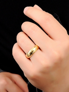 Кольцо MaiYi: Лучшие продажи, индивидуальный заказ, однотонное, из чистого золота, 10К, 14К, 18К, обручальное, для мужчин, женщин, унисекс - Product Image 4