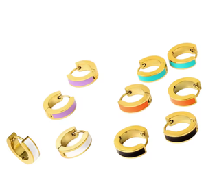 ต่างหูห่วงรูปหัวใจประดับมุกสไตล์คลาสสิกสำหรับผู้หญิง ชุบทอง PVD สแตนเลสแท้ ขายส่งจากโรงงาน ดีไซน์หรูหราแบบเรียบง่าย - Product Image 1