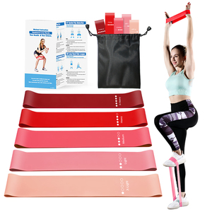 Nhà máy trực tiếp Giá 5 pcs Red Gradient màu mã hóa hệ thống tập thể dục Resistance Bands - Product Image 1