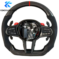 Volant en cuir et fibre de carbone personnalisé pour BMW G20 G28 G29 G30 G32 G38 G40 G80 G87 G05 320i 325i 330i M3 M4 M5 M8 X5 X6 M40i