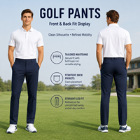 Pantalons de golf droits sur mesure 30-40, pantalons de parcours extensibles 4 directions OEM ODM