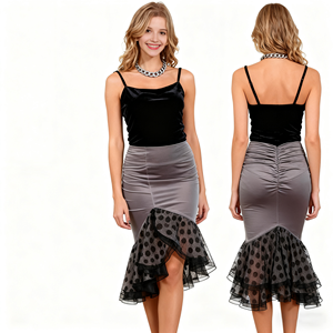 Conjunto <span class=keywords><strong>de</strong></span> Ropa <span class=keywords><strong>de</strong></span> Baile <span class=keywords><strong>de</strong></span> <span class=keywords><strong>Tango</strong></span> <span class=keywords><strong>de</strong></span> Spandex <span class=keywords><strong>para</strong></span> <span class=keywords><strong>Mujer</strong></span> Adulta con Diseño Personalizado, con Tops y Faldas - Product Image 5