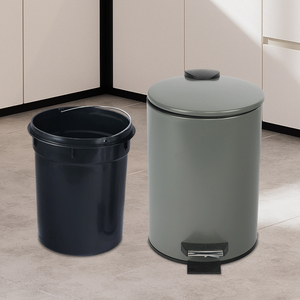 Nhà Sản Xuất Hộ Gia Đình 3L 5L 12L Vòng Rác Bin Kim Loại Thùng Rác Thùng Để Bán Xách Tay Thùng Rác Có Thể Với Mềm Đóng Nắp - Product Image 3
